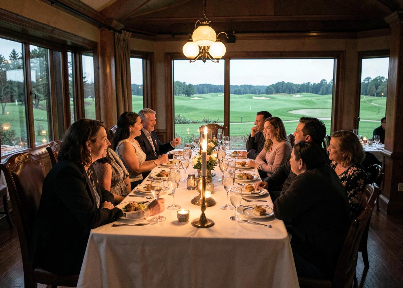 Diner in het clubhuis